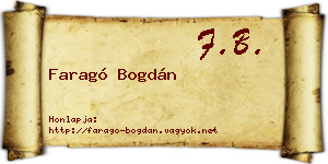 Faragó Bogdán névjegykártya